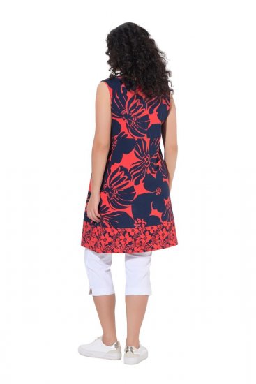 Ulla Popken 850175 Kuviollinen jerseymekko Koralli - Trikoomekot - 