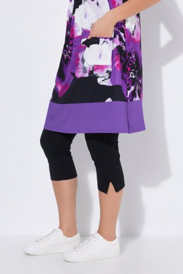Ulla Popken 850175 Hihaton jerseymekko taskuilla Liila - Trikoomekot - 