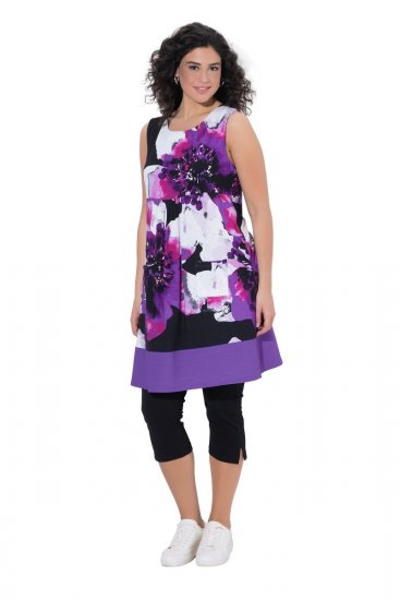 Ulla Popken 850175 Hihaton jerseymekko taskuilla Liila - Trikoomekot - 