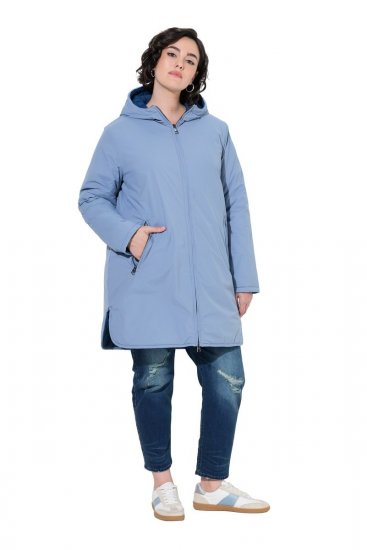 Ulla Popken 850361 Ulkoilutakki Denimsininen - Takit - Naisten takit plus-koossa