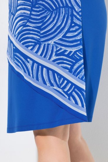 Ulla Popken 850389 Kuviollinen sifonkimekko Sininen - Naisten mekot isot koot - Mekot kaikille koille