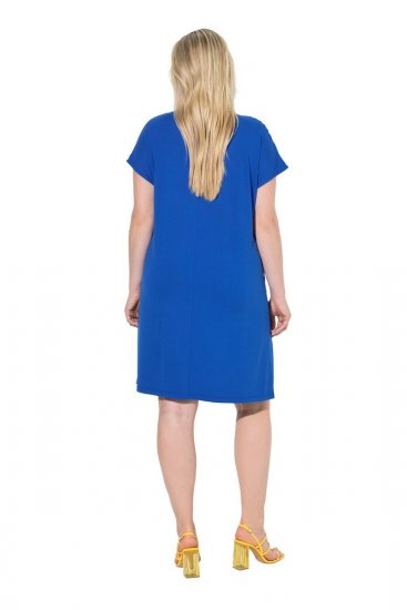 Ulla Popken 850389 Kuviollinen sifonkimekko Sininen - Naisten mekot isot koot - Mekot kaikille koille