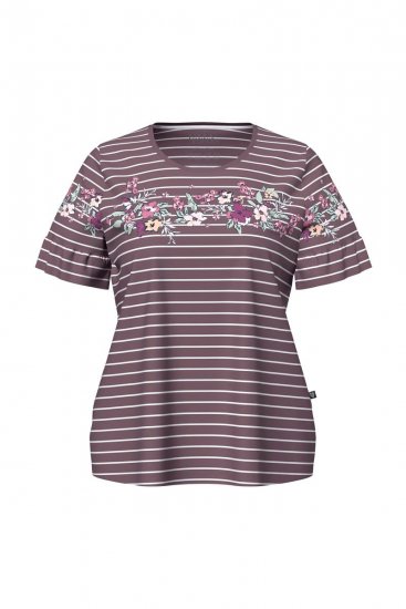 Ulla Popken 850403 Kukkakuvioinen pyjama Ruskea - Pyjama/Loungewear - 