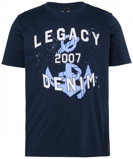 Men+ 440 T-paita Legacy Denim Tummansininen - T-paidat - Isot T-paidat 2XL – 14XL
