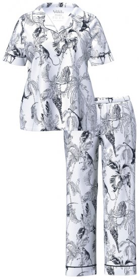 Ulla Popken 850441 Kuviollinen pyjama Luonnonvalkoinen - Pyjama/Loungewear - 