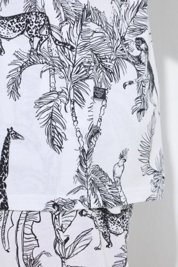 Ulla Popken 850441 Kuviollinen pyjama Luonnonvalkoinen - Pyjama/Loungewear - 
