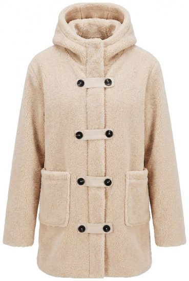 Ulla Popken 850589 Teddytakki Luonnonvalkoinen - Takit - Naisten takit plus-koossa