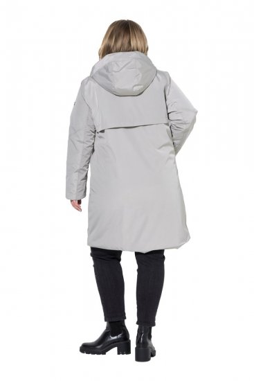 Ulla Popken 850774 Ulkoilutakki Harmaa - Pitkät takit - Naisten takit isoissa kooissa