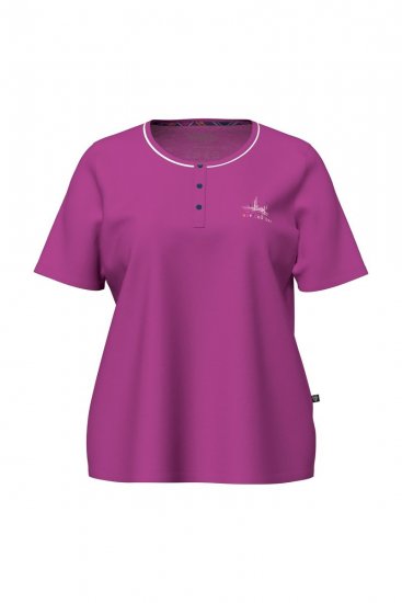 Ulla Popken 850864 Ruudullinen 3-osainen pyjamasetti Violetti - Pyjama/Loungewear - 