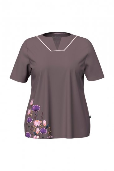 Ulla Popken 850903 Kukkakuvioinen pyjama 2 kpl Ruskea - Pyjama/Loungewear - 