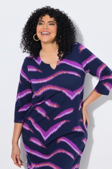 Ulla Popken 850920 Jerseymekko Tummansininen - Naisten mekot isot koot - Mekot kaikille koille