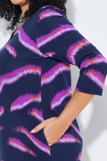 Ulla Popken 850920 Jerseymekko Tummansininen - Naisten mekot isot koot - Mekot kaikille koille