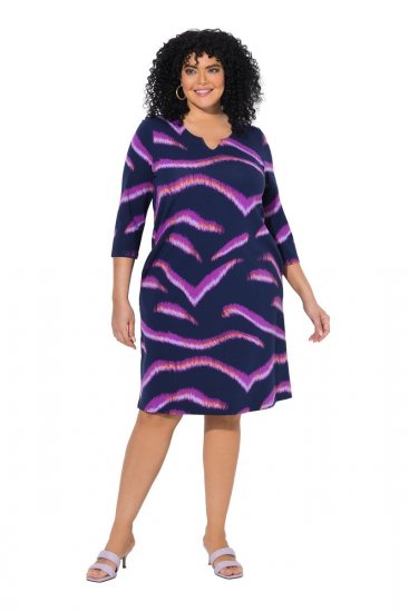 Ulla Popken 850920 Jerseymekko Tummansininen - Naisten mekot isot koot - Mekot kaikille koille