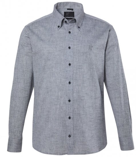 JP1880 850931 Pitkähihainen chambray-paita Musta TALL - TALL kauluspaidat - TALL-paidat pitkille miehille