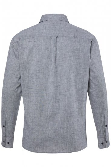 JP1880 850931 Pitkähihainen chambray-paita Musta TALL - TALL kauluspaidat - TALL-paidat pitkille miehille