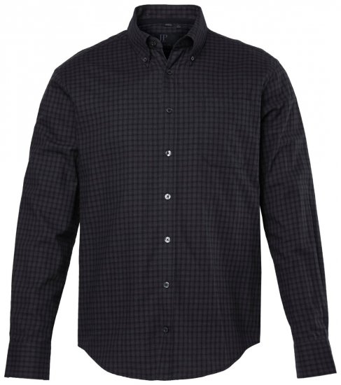 JP1880 850950 Pitkähihainen ruudullinen flanellipaita Musta TALL - TALL kauluspaidat - TALL-paidat pitkille miehille