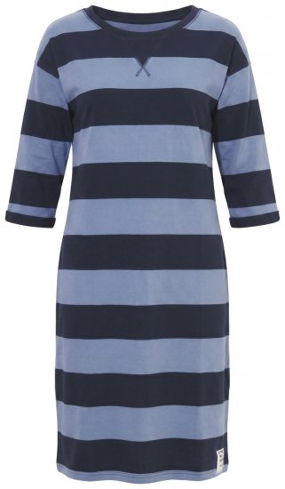 Ulla Popken 850958 Raidallinen collegemekko 3/4-hihoilla Tummansininen - Collegemekot - 