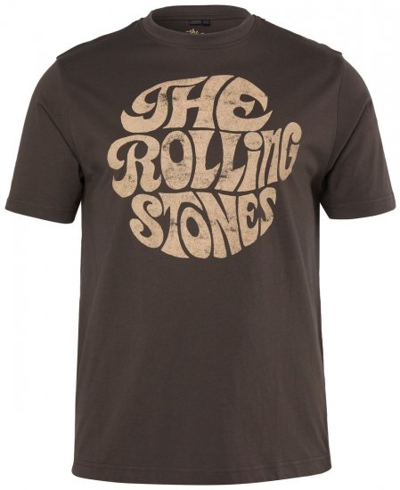 JP1880 851001 Rolling Stones Retro Logo T-paita Pähkinänruskea TALL - TALL T-paidat - T-paidat pitkille miehille 