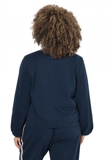 Ulla Popken 851040 Vetoketjullinen collegetakki Tummansininen - Collegepaidat - Naisten collegepaidat isoina kokoina