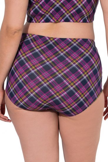 Ulla Popken 851071 Ruudulliset alushousut luomupuuvillaa 2 kpl Violetti - Alushousut - 