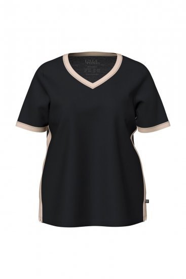 Ulla Popken 851245 Raidallinen pyjama Musta - Pyjama/Loungewear - 