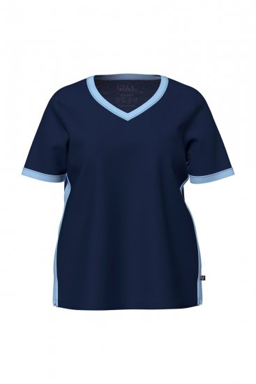Ulla Popken 851245 Raidallinen pyjama Tummansininen - Pyjama/Loungewear - 