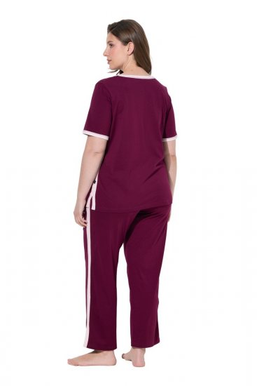 Ulla Popken 851245 Pyjama Marjanpunainen - Pyjama/Loungewear - 