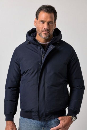 JP1880 851320 Takki hupulla ja lämpimällä vuorella Tummansininen - Takit - Miesten Takit, isot koot – 2XL – 12XL