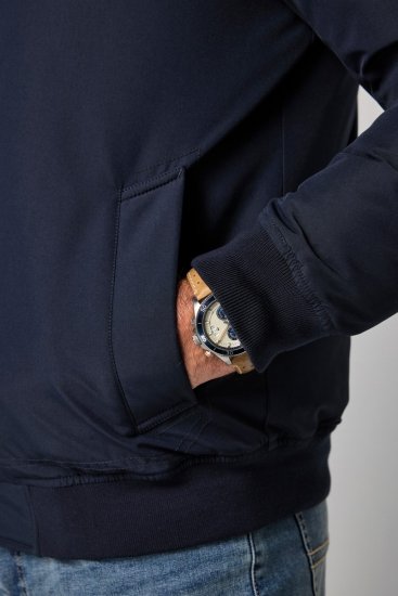 JP1880 851320 Takki hupulla ja lämpimällä vuorella Tummansininen - Takit - Miesten Takit, isot koot – 2XL – 12XL