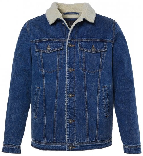 JP1880 851363 Farkkutakki teddyvuorella Denimsininen TALL - TALL takit - TALL-takit pitkille miehille