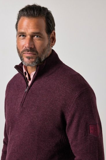 JP1880 851428 Half-zip neulepaita Luumu TALL - TALL collegepaidat - TALL-collegepuserot ja -hupparit