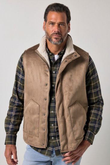 JP1880 851516 Mokkaliivi teddyvuorella Beige - Takit - Miesten Takit, isot koot – 2XL – 12XL