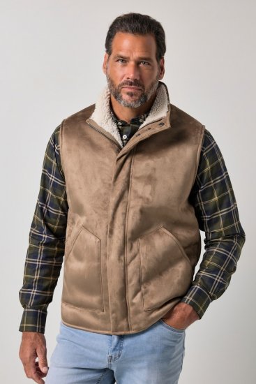 JP1880 851516 Mokkaliivi teddyvuorella Beige - Takit - Miesten Takit, isot koot – 2XL – 12XL