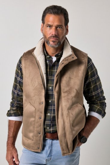 JP1880 851516 Mokkaliivi teddyvuorella Beige - Takit - Miesten Takit, isot koot – 2XL – 12XL