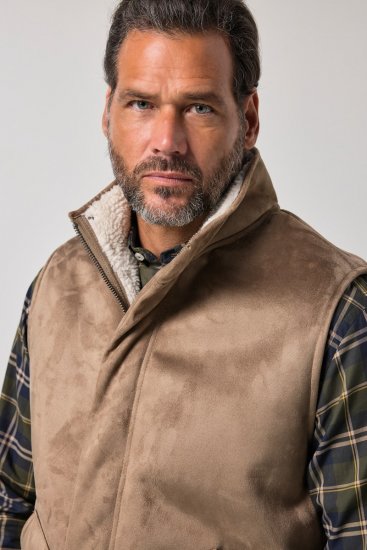 JP1880 851516 Mokkaliivi teddyvuorella Beige - Takit - Miesten Takit, isot koot – 2XL – 12XL