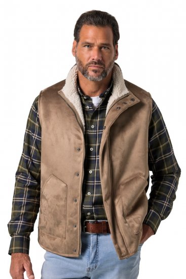 JP1880 851516 Mokkaliivi teddyvuorella Beige - Takit - Miesten Takit, isot koot – 2XL – 12XL