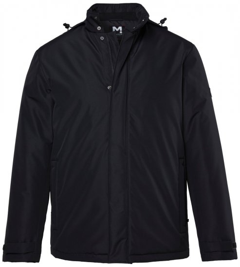 Men+ 552 Takki hupulla ja kevyellä vuorella Musta - Takit - Miesten Takit, isot koot – 2XL – 12XL