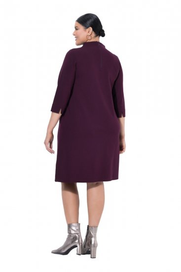 Ulla Popken 851664 Jerseymekko poolokauluksella Luumu - Naisten mekot isot koot - Mekot kaikille koille