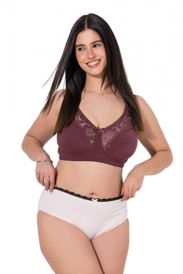 Ulla Popken 851711 Kukkakuvioiset alushousut 5 kpl Ruskea - Alushousut - 