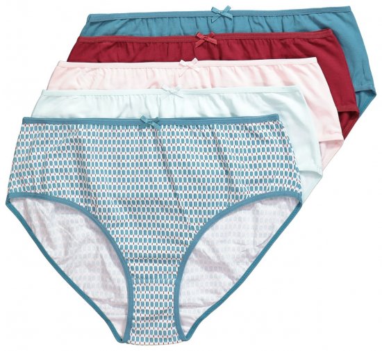 Ulla Popken 851725 Kuviolliset alushousut 5 kpl Liila - Alushousut - 