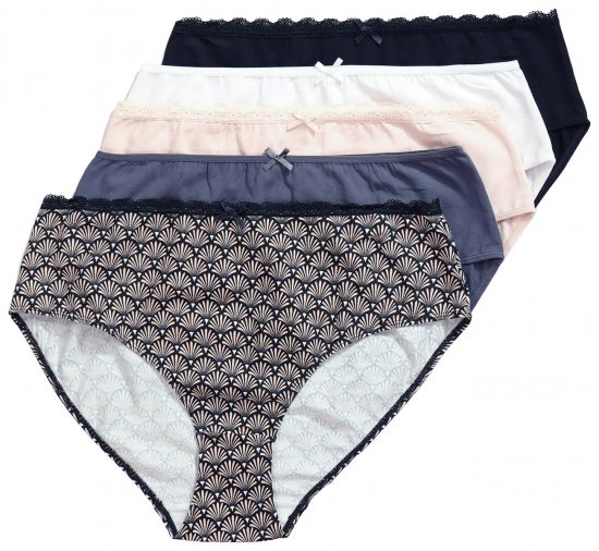 Ulla Popken 851730 Kuviolliset alushousut 5 kpl Beige - Alushousut - 