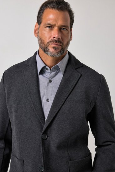JP1880 Naples Flexnamic Jerseybleiseri Tummanharmaa melange - Puvut ja pikkutakit - Pukuja suurissa mitoissa