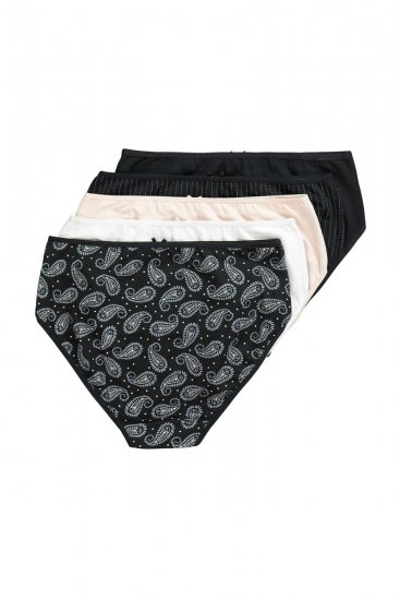 Ulla Popken 851752 Raidalliset alushousut 5 kpl Musta - Alushousut - 