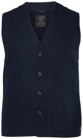 JP1880 851800 Kalanruotokuvioinen tweed-liivi Tummansininen - Puvut ja pikkutakit - Pukuja suurissa mitoissa