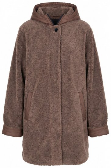 Ulla Popken 851809 Teddytakki Vaaleanruskea - Takit - Naisten takit plus-koossa