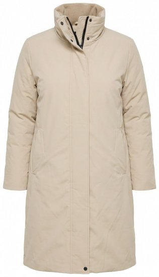 Ulla Popken 851811 Toppattu takki Beige - Pitkät takit - Naisten takit isoissa kooissa