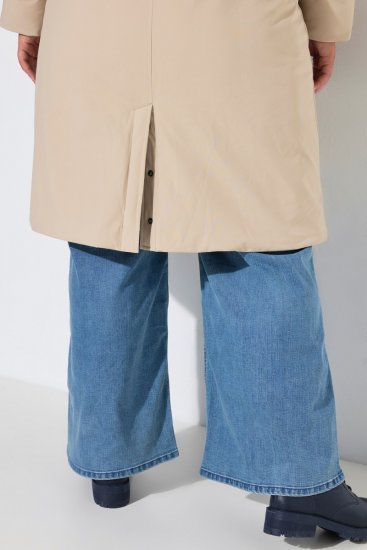 Ulla Popken 851811 Toppattu takki Beige - Pitkät takit - Naisten takit isoissa kooissa