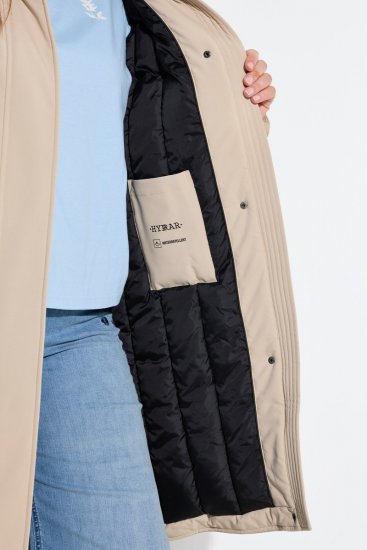 Ulla Popken 851811 Toppattu takki Beige - Pitkät takit - Naisten takit isoissa kooissa