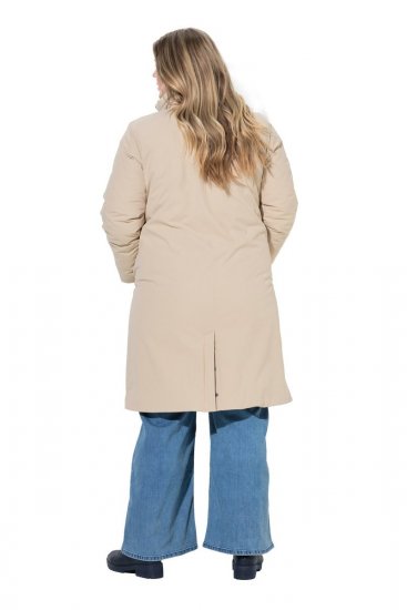 Ulla Popken 851811 Toppattu takki Beige - Pitkät takit - Naisten takit isoissa kooissa