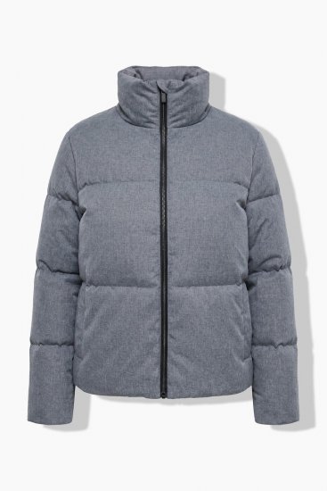 Ulla Popken 851854 Tikkitakki Harmaa melange - Takit - Naisten takit plus-koossa